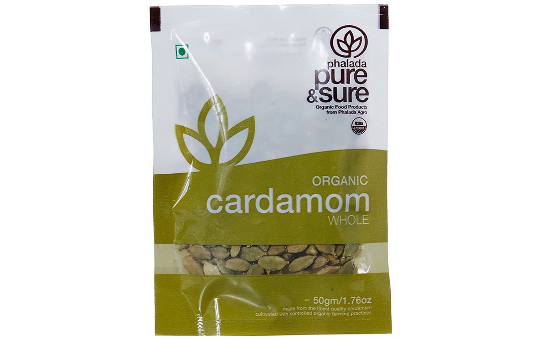 Pure & Sure Organic Cardamom whole    Pack  50 grams